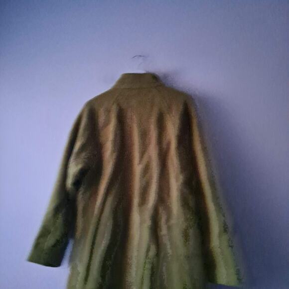 J. Crew Swingy Mock Neck Coat Italian Boiled Wool Full Zip Jacket Green Size XL - Picture 7 of 15